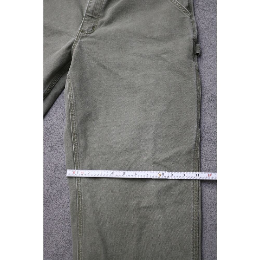 CARHARTT B11 Pants Mens 36x30 Moss Green Washed Duck Carpenter Loose Original - Picture 4 of 15